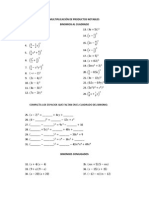 Ejercicios Productos Notables PDF