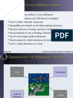 Heading: Managerial Decision Making Learning Objectives