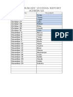 Weather Report Schedule 2014