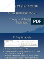 XRD Lecture on Crystal Structure Identification and X-Ray Diffraction Technique