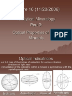 Lecture 16 (11/20/2006) : Analytical Mineralogy Optical Properties of Biaxial Minerals