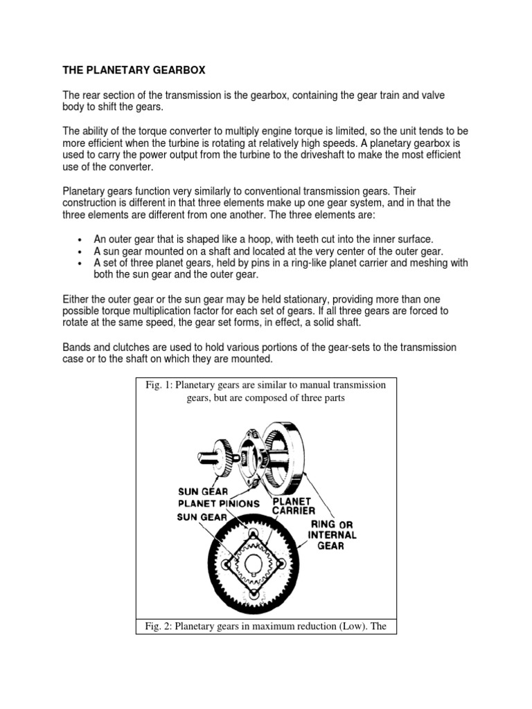 Understanding Planetary Gearboxes | PDF | Science & Mathematics