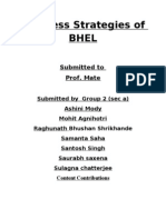 Business Strategies of Bhel: Submitted To Prof. Mate