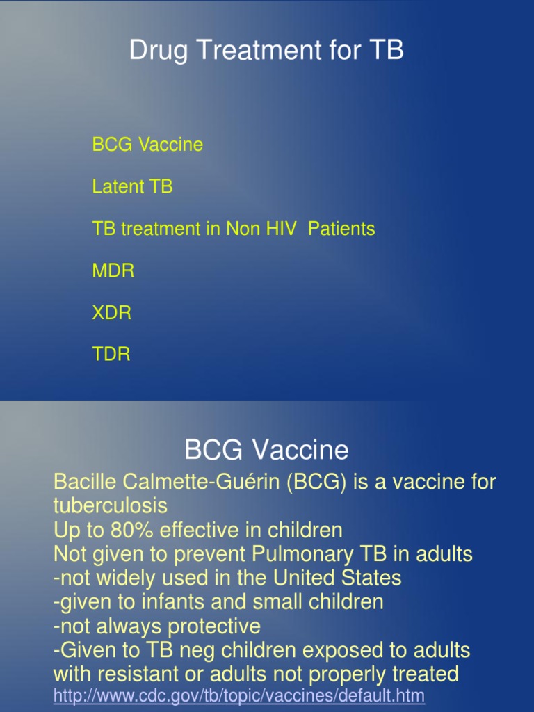 TB Treatment Overview and Vaccine Insights | PDF | Tuberculosis ...