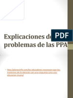 Explicaciones de Los Problemas de Las PPA