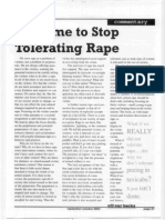 Its Time to Stop Tolerating Rape