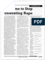 Its Time To Stop Tolerating Rape