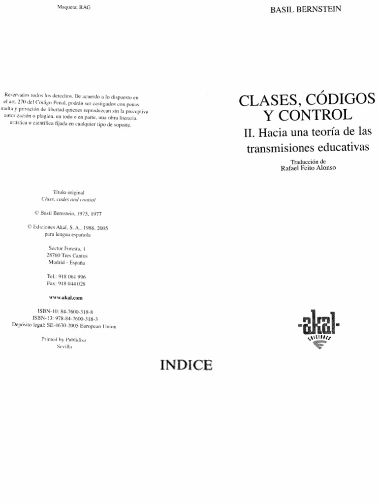 Bernstein Códigos Clases y Control Vol II Cap I Consenso y Desafecto ...