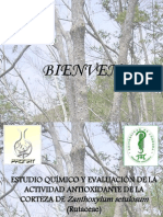 ESTUDIO QUÍMICO Y EVALUACIÓN DE LA ACTIVIDAD ANTIOXIDANTE DE LA CORTEZA DE Zanthoxylum Setulosum