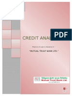 99120879 INTERNSHIP REPORT in Credit Analysis of Mutual Trust Bank Ltd for Asian University of Bangladesh Dhaka