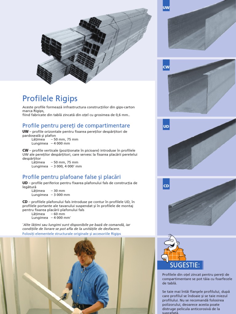 Profile Rigips Pentru Pereti de Tare | PDF