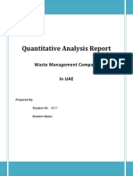 Quantitative Analysis Report: Waste Management Company in Uae