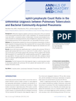 Role of The Neutrophil-Lymphocyte Count Ratio in The Differential Diagnosis Between Pulmonary Tuberculosis and Bacterial Community-Acquired Pneumonia Neul-Bom