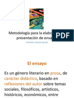 metodologia para la elaboracion y presentacion de ensayos