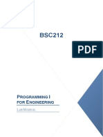 BSC212 Programming I Lab Manual