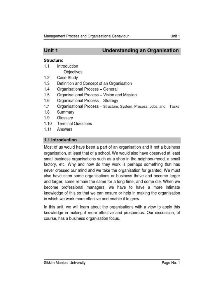 Case study on business organisation and management