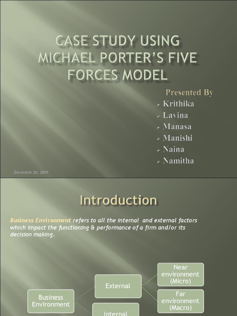 Porter's five forces example school image
