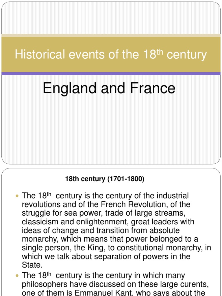 18th Century England and France Overview | PDF | Kingdom Of Great ...
