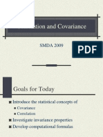 Correlation and Covariance: SMDA 2009