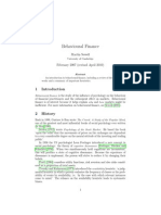 Behavioural Finance (research proposal)