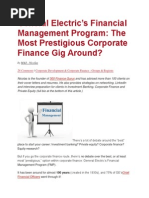 General Electric's Financial Management Program - The Most Prestigious Corporate Finance Gig Around