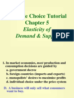Multiple Choice Tutorial: Elasticity of Demand & Supply