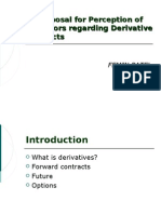 A Proposal for Perception of Investors Regarding Derivative Products