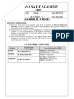 Narayana Mock Papers Phase-I_JEE-Main_GTM-6_Final Q'Paper