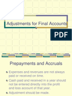 Adjustments For Final Accounts