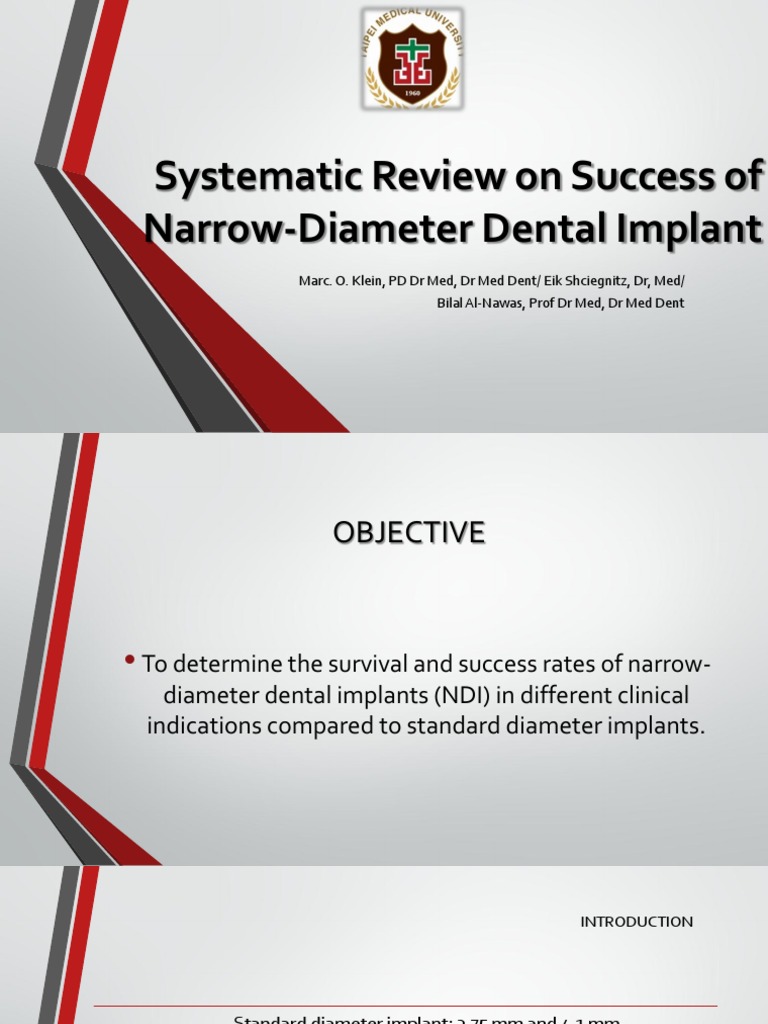 Analysis of Success Rates and Clinical Indications of NarrowDiameter