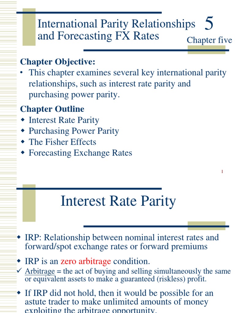 International Parity Relationships and Forecasting FX Rates: Chapter ...