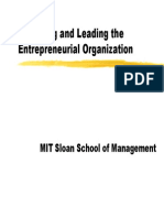 MIT Sloan Course on Entrepreneurial Leadership