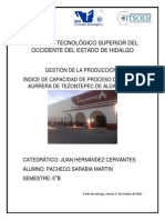 Índice de Capacidad de Proceso de Bodega Aurrera de Tezontepec de Aldama Hgo