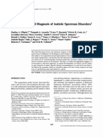 The Screening and Diagnosis of Autistic Spectrum Disorders