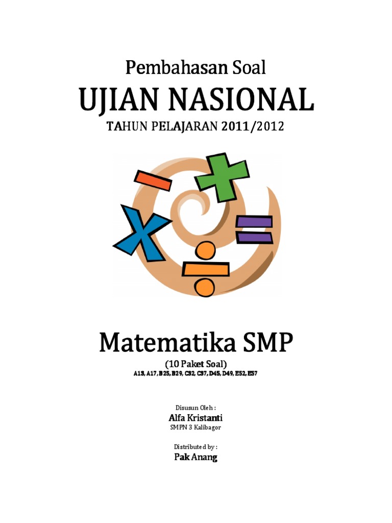 Pembahasan Soal UN Matematika SMP 2012 10 Paket pdf