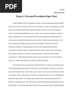 Project 1 Personal Prescription Paper Final