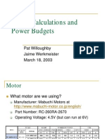 Motor Calculations and Power Budgets