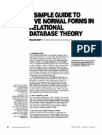 Aslmple Guide To Five Normal Forms in Relational Database Theory