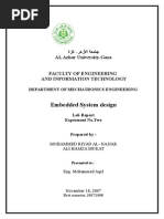 Embedded System design: ةزغ -رهزهلا ةعماج AL Azhar University-Gaza