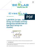 LabVIEW Cơ Bản - Bài 2 - Array Và Cluster - Cyberlab - Simplify Your Life