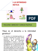 Derecho A La Intimidad Genetica