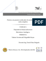 Delgadillo Rayas - Práctica Con Puente Rectificador de Media Onda y de Onda Completa PDF