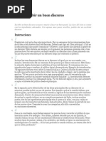 Cómo Escribir Un Buen Discurso