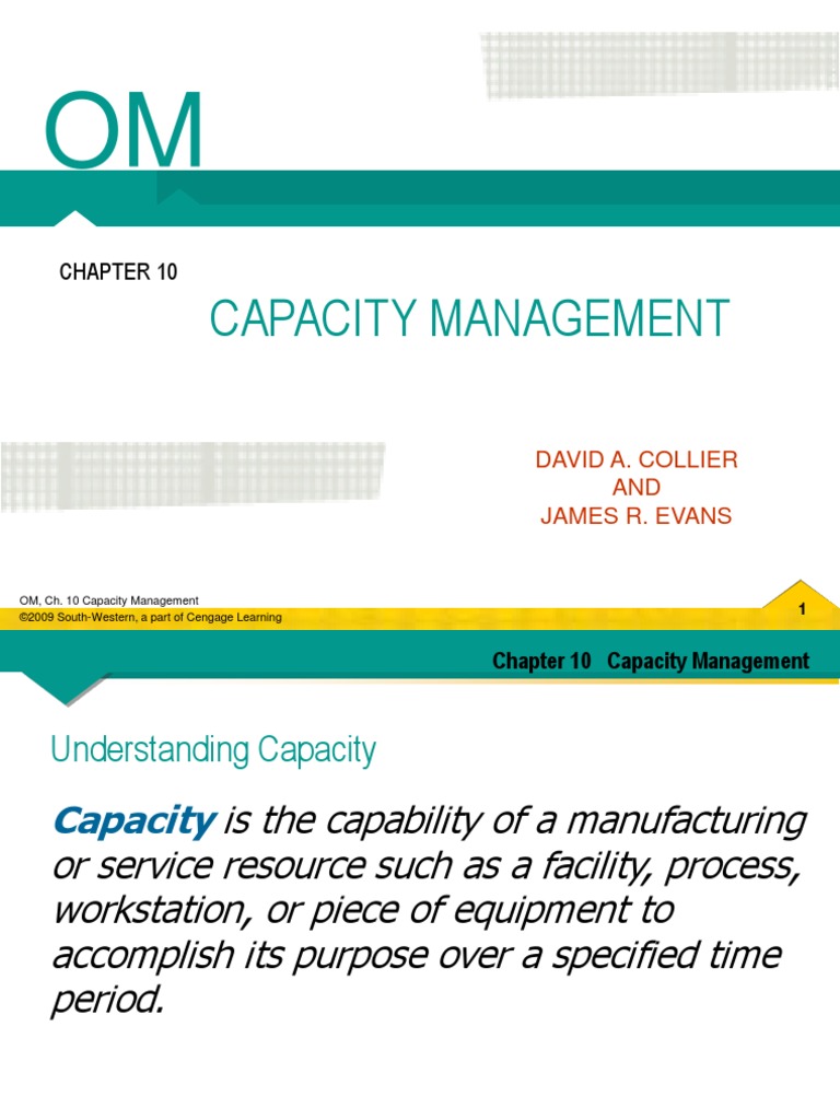 OM Chapter 10 Capacity Management | PDF | Economies | Economics