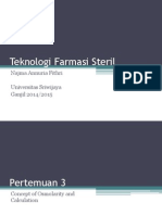 Teknologi Farmasi Steril: Najma Annuria Fithri Universitas Sriwijaya Ganjil 2014/2015