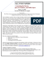 Street Vendor Conference Call For Papers May 14-15, 2010