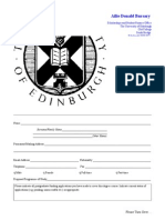Ailie Donald Bursary Application Form