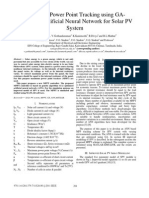 Maximum Power Point Tracking Using GA-Optimized Artificial Neural Network For Solar PV System