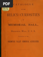 Download 1886 Catalogue of the Relics and Curiosities in Memorial Hall Deerfield Massachusetts by Herbert Hillary Booker 2nd SN24351123 doc pdf