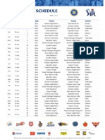 IPL 2013 Schedule